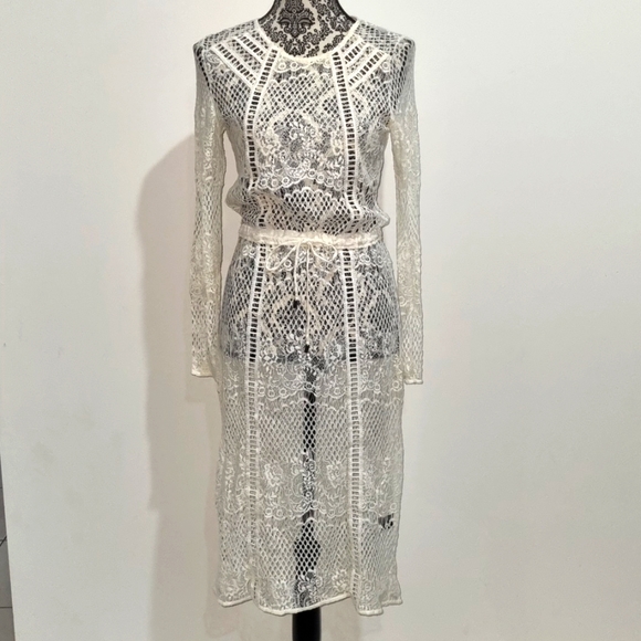 Sportsgirl Dresses & Skirts - 💥 3 for $20Sportsgirl, off-white lace/embroidered long dress, no lining, size S